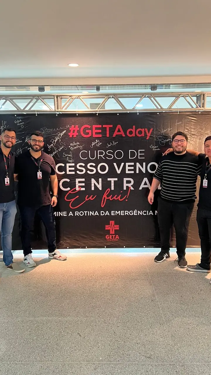 Equipe do GETA no I Curso de Acesso Venoso Central